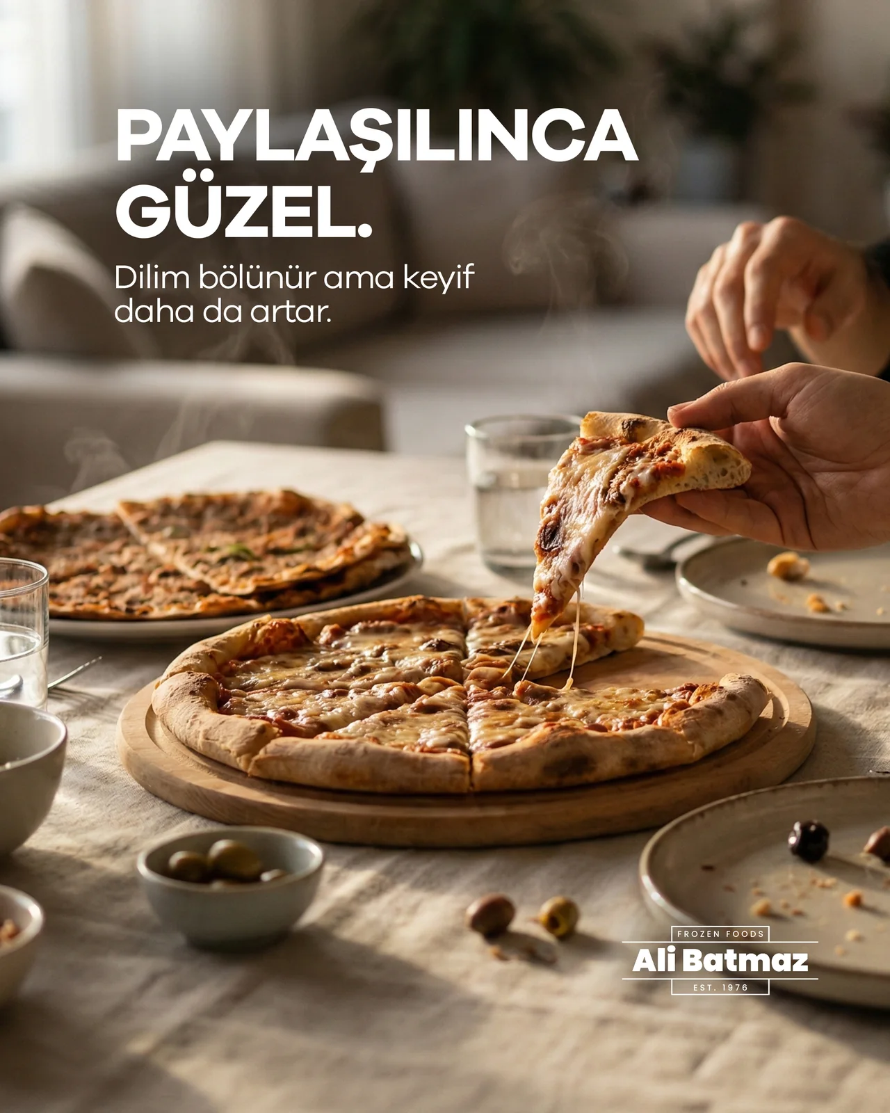 Paylaşılınca güzel başlığı altında paylaşılan Ali Batmaz pizzası